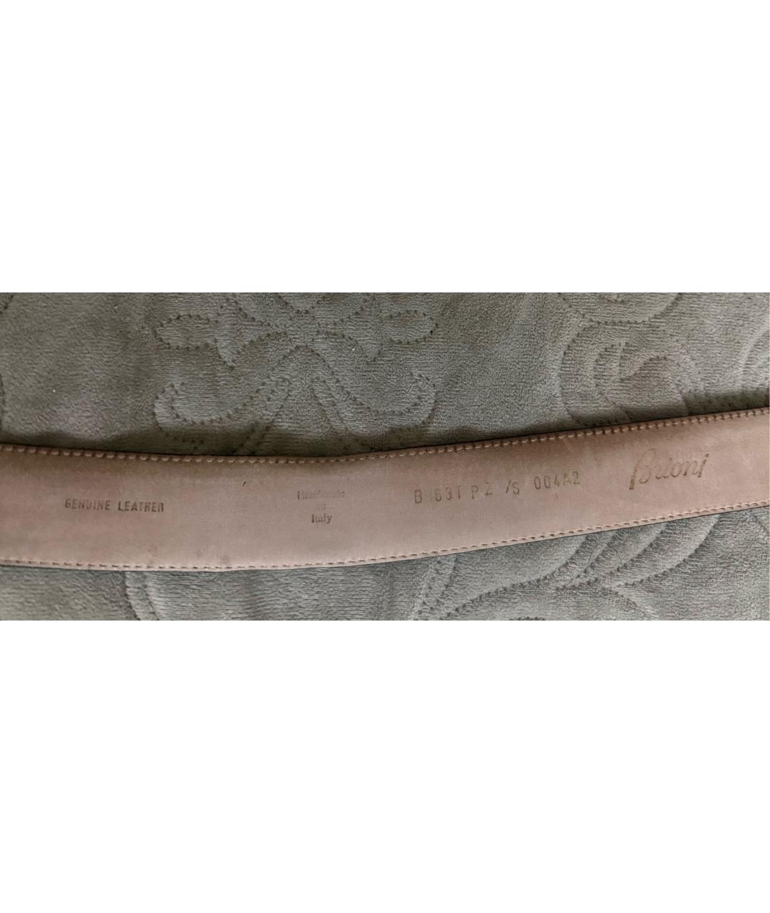 BRUNELLO CUCINELLI Белый кожаный ремень, фото 3