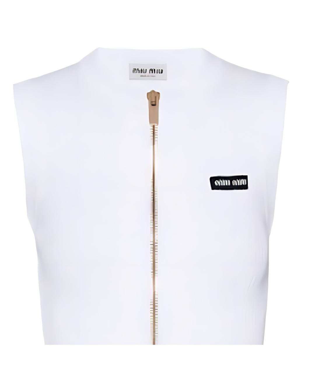 MIU MIU Белая майка, фото 5