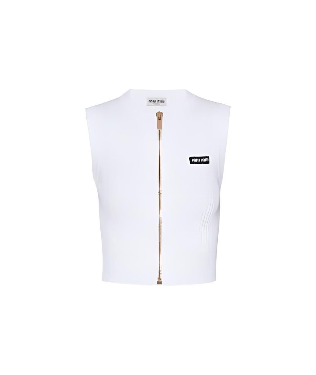 MIU MIU Белая майка, фото 6