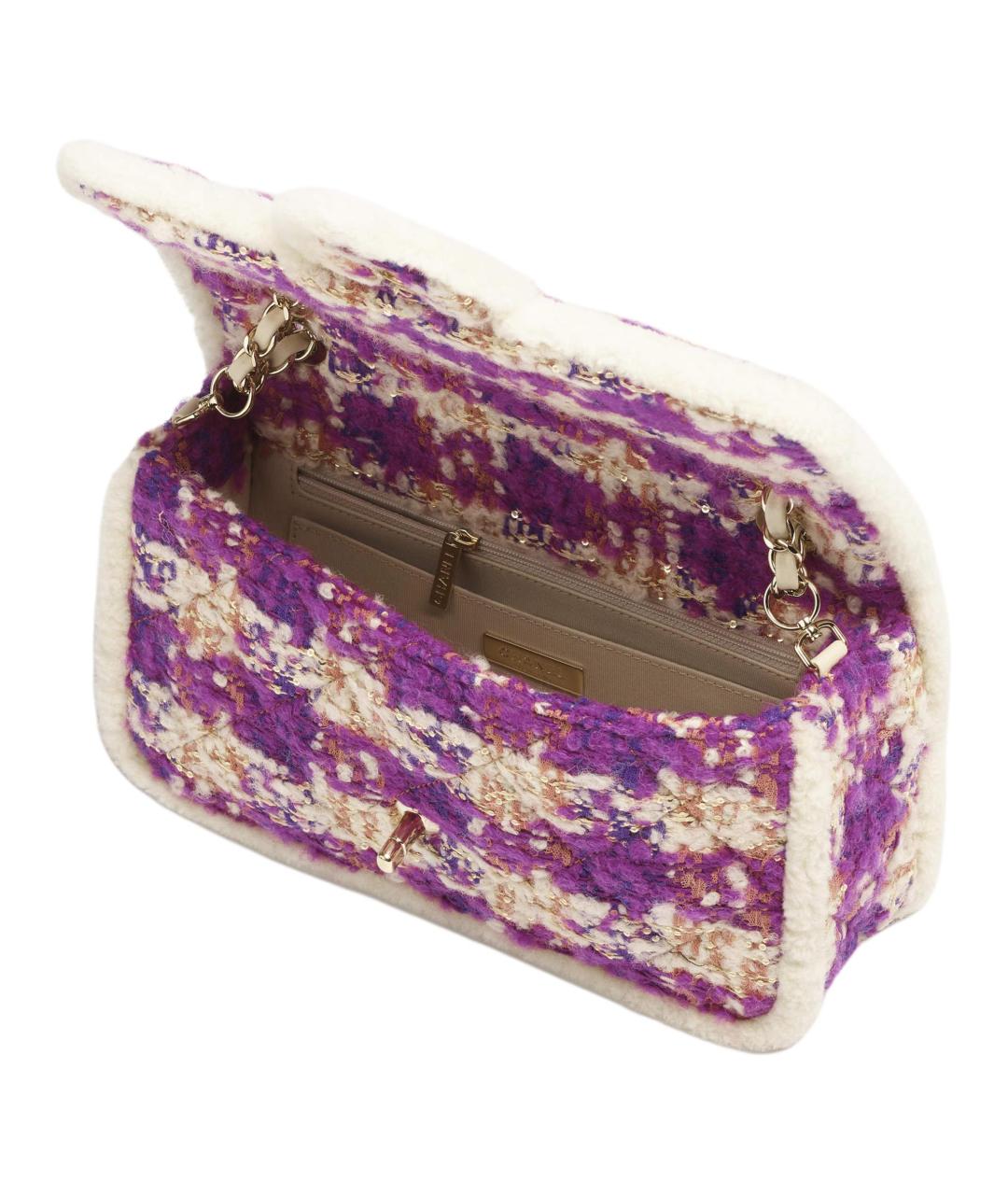 CHANEL Розовая твидовая сумка через плечо, фото 3