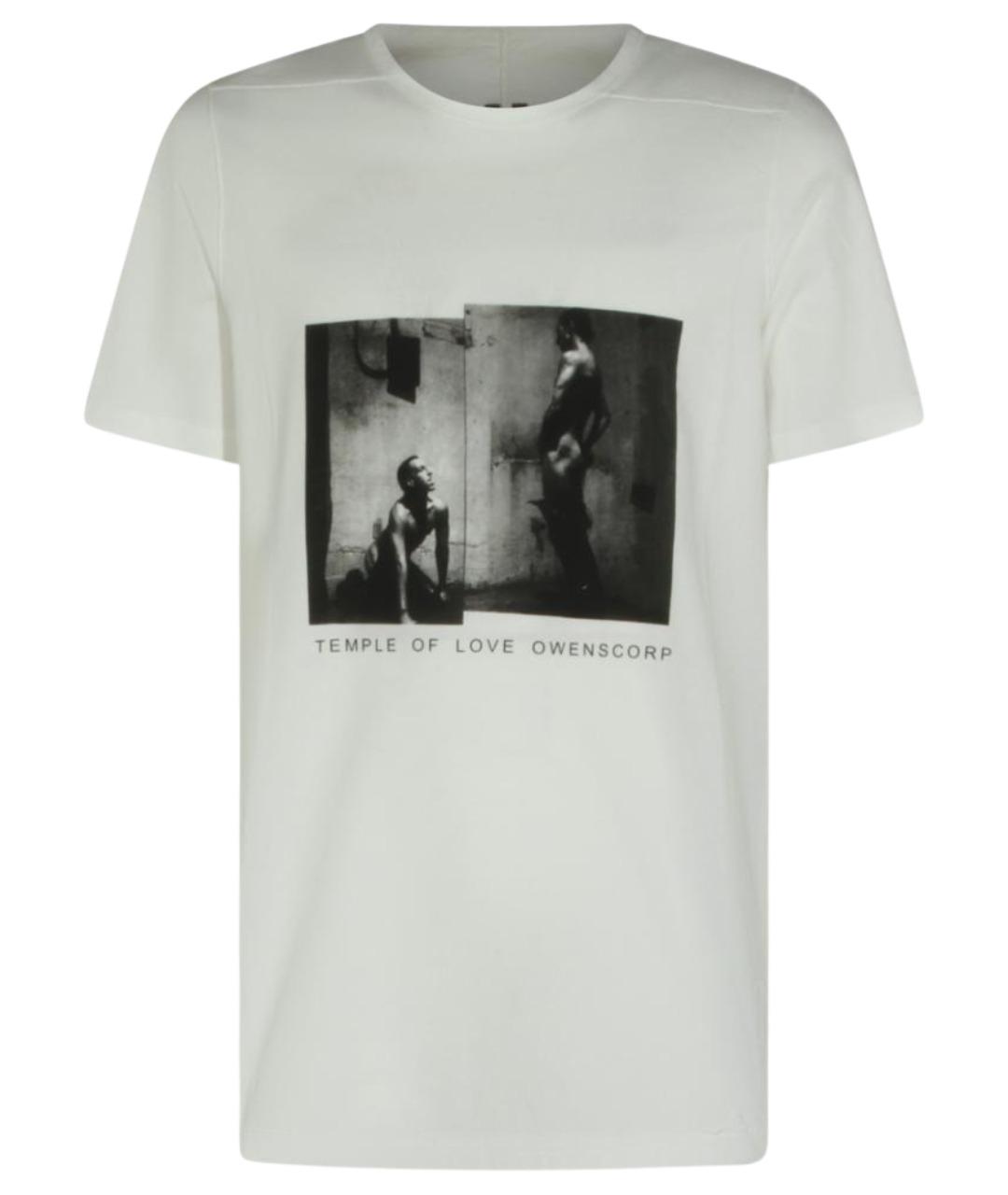 RICK OWENS DRKSHDW Белая хлопковая футболка, фото 1