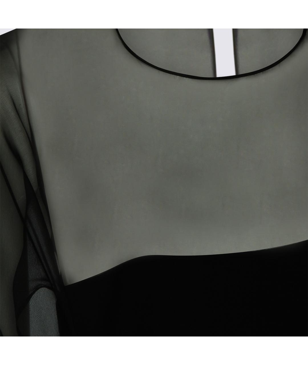 ALBERTA FERRETTI Черное вискозное вечернее платье, фото 3