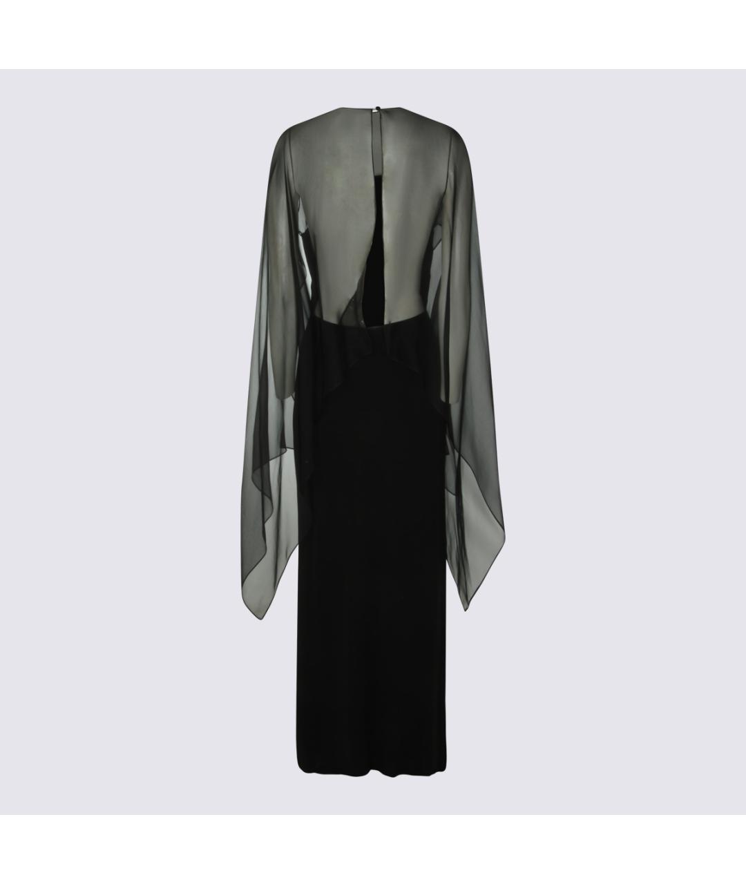 ALBERTA FERRETTI Черное вискозное вечернее платье, фото 2