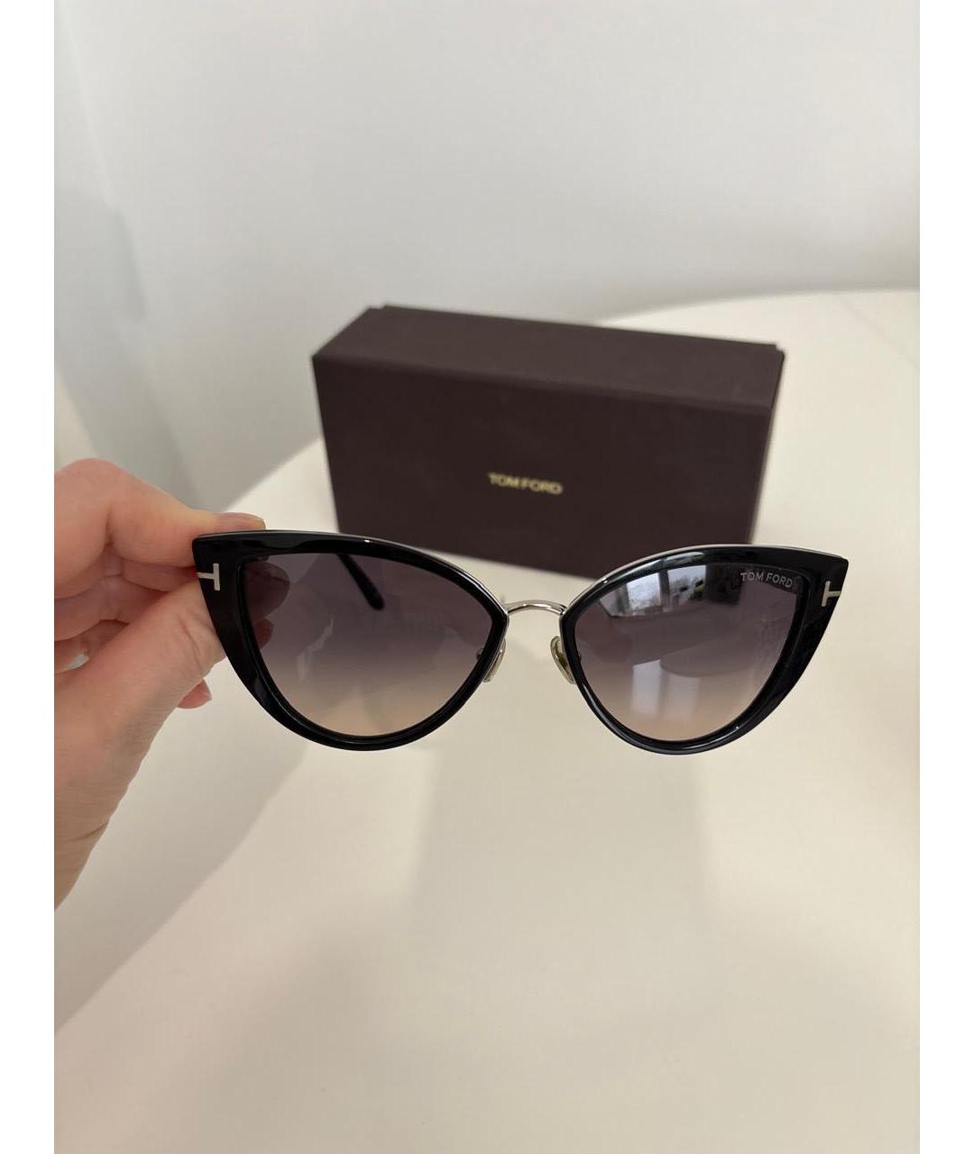 TOM FORD Черные пластиковые солнцезащитные очки, фото 4