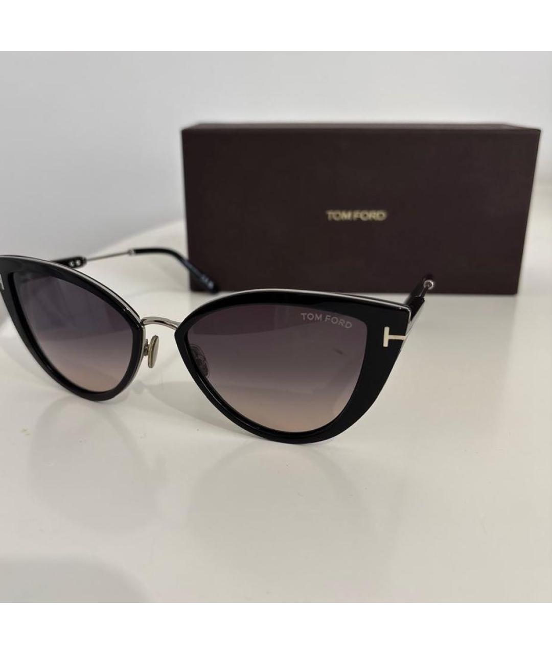 TOM FORD Черные пластиковые солнцезащитные очки, фото 2