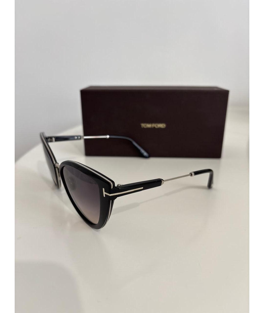 TOM FORD Черные пластиковые солнцезащитные очки, фото 3