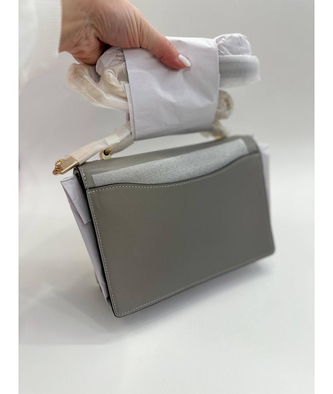 COACH Серая кожаная сумка через плечо, фото 7