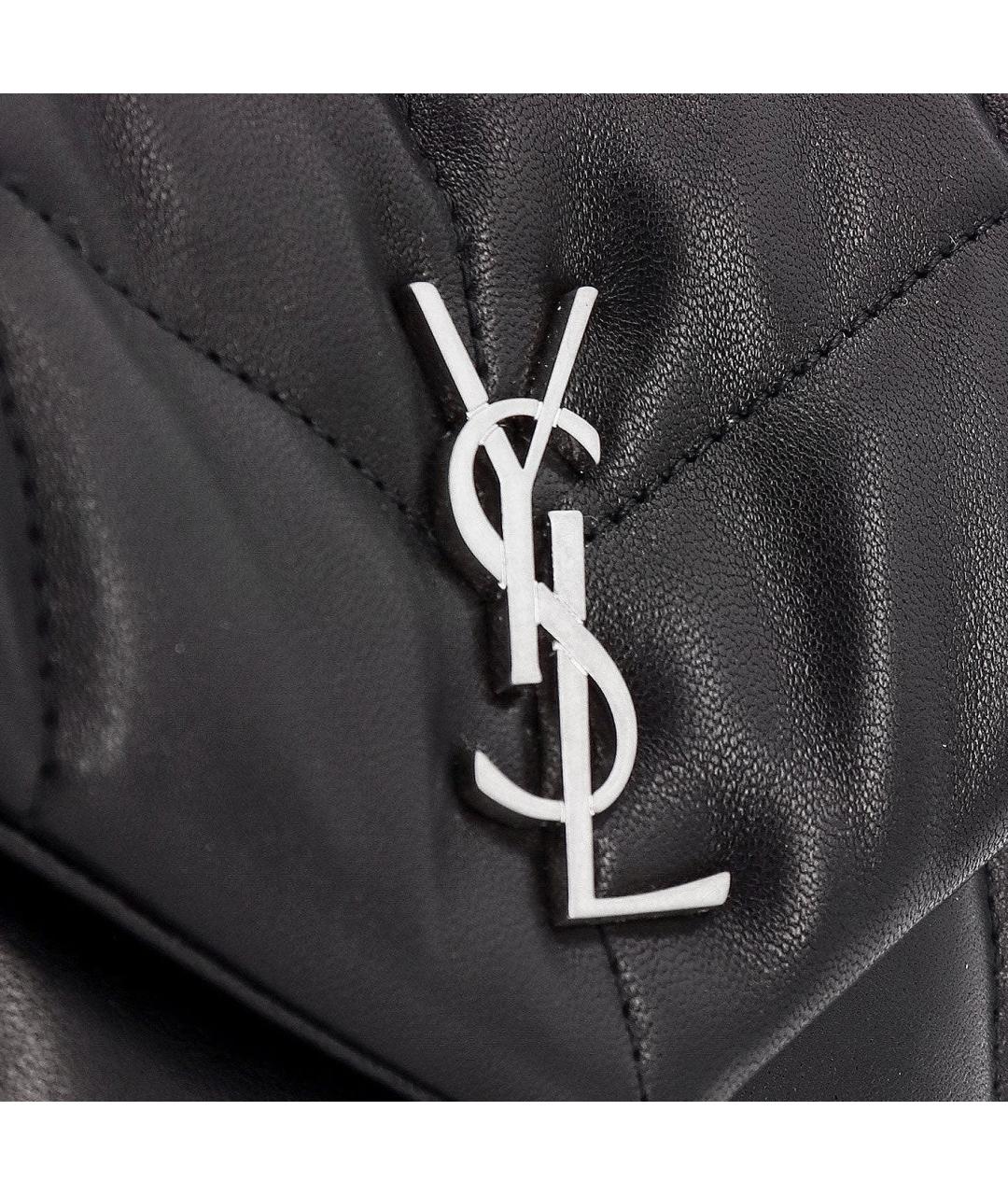 SAINT LAURENT Черная кожаная сумка через плечо, фото 4