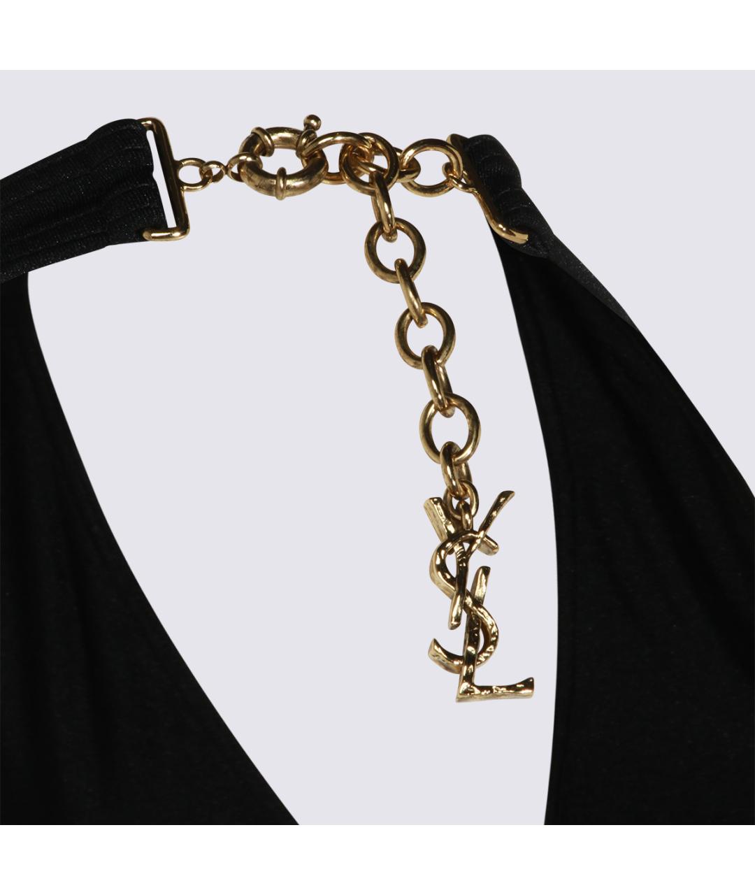 SAINT LAURENT Черный полиамидовый купальник, фото 4