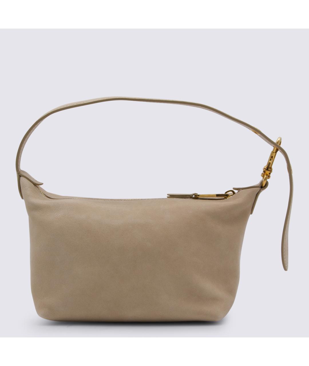 MIU MIU Бежевая кожаная сумка через плечо, фото 3