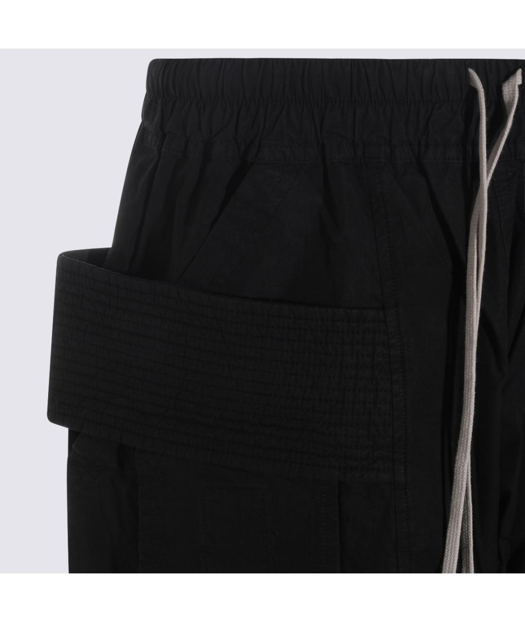 RICK OWENS DRKSHDW Черные хлопковые повседневные брюки, фото 3