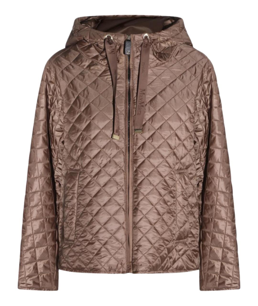 MAX MARA Коричневая полиэстеровая куртка, фото 1