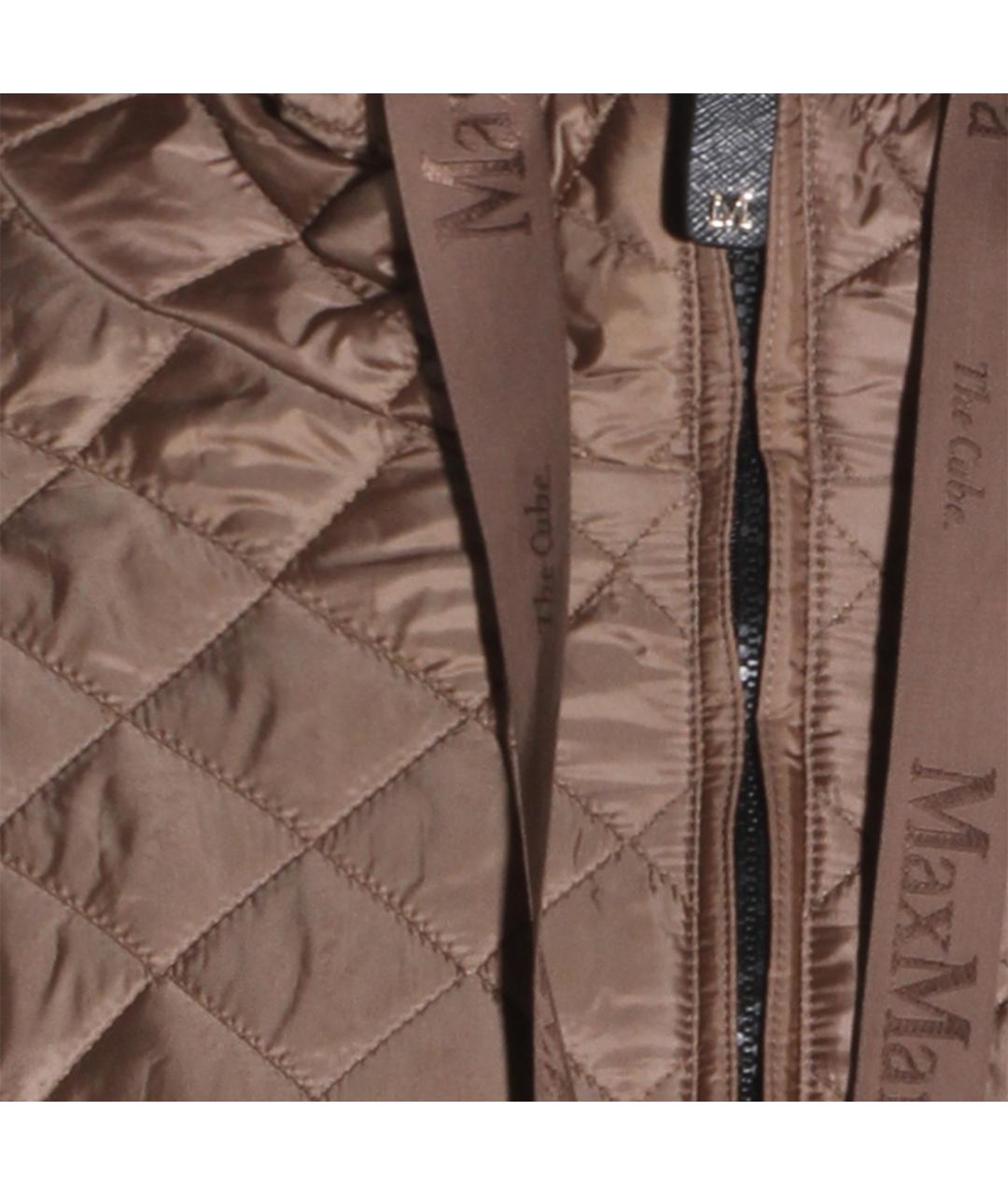MAX MARA Коричневая полиэстеровая куртка, фото 4