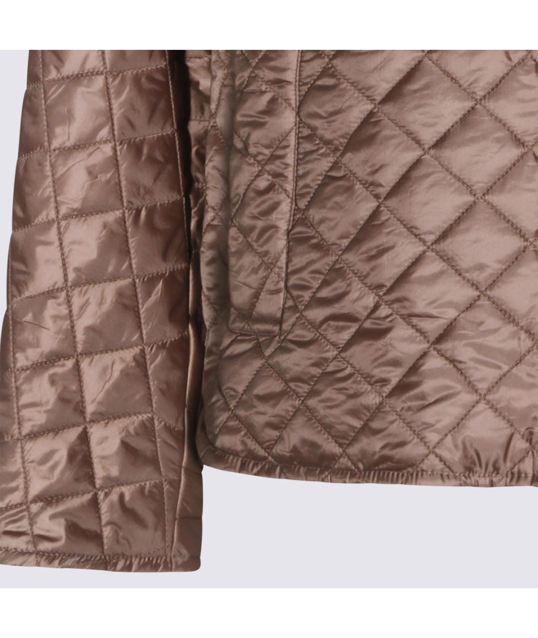 MAX MARA Коричневая полиэстеровая куртка, фото 3