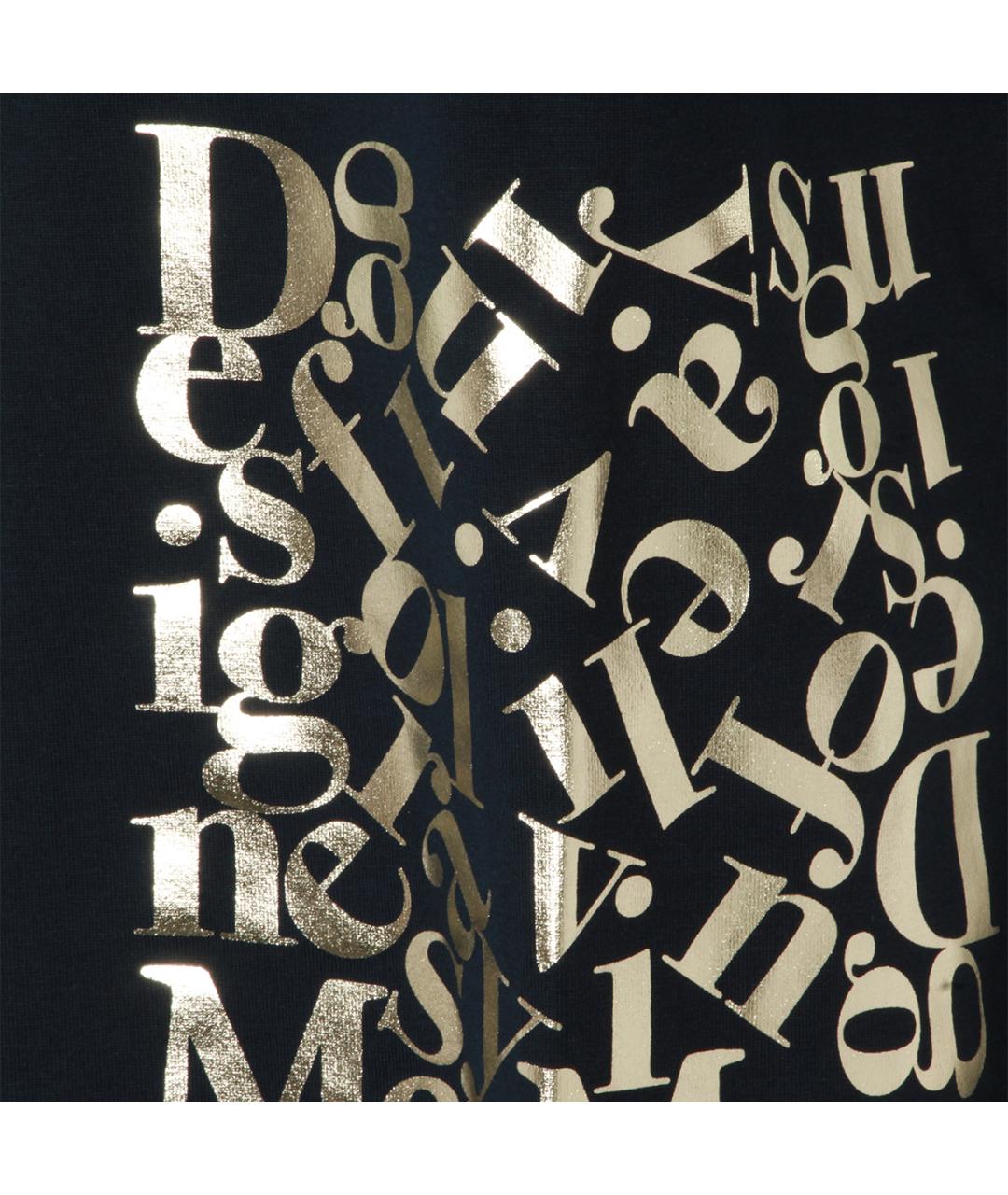 'S MAX MARA Темно-синяя хлопковая футболка, фото 3