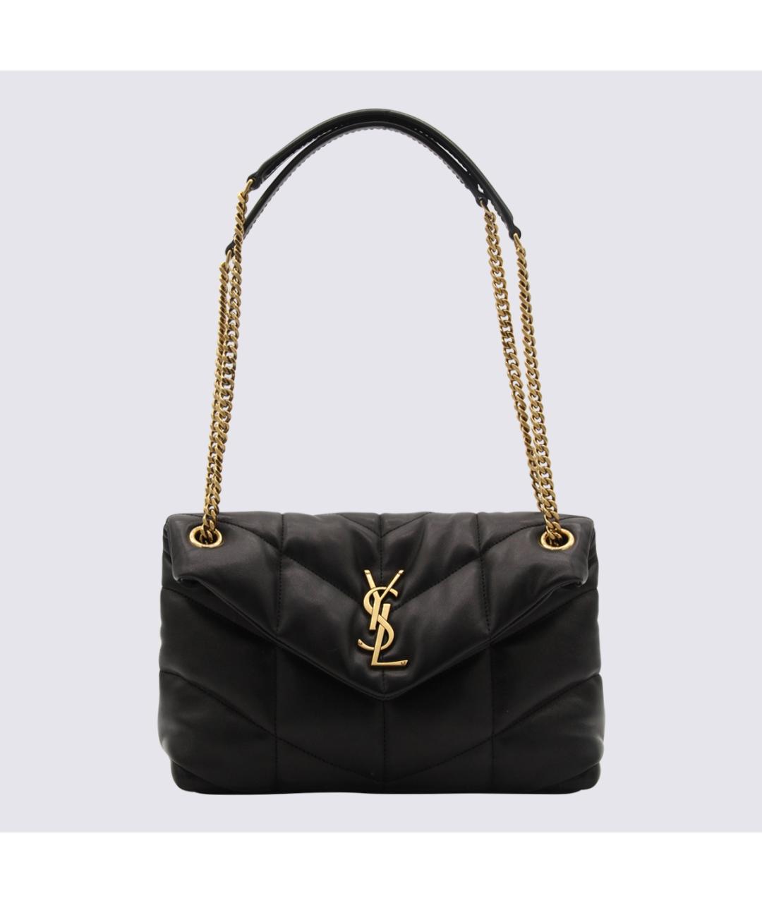 SAINT LAURENT Черная кожаная сумка через плечо, фото 3