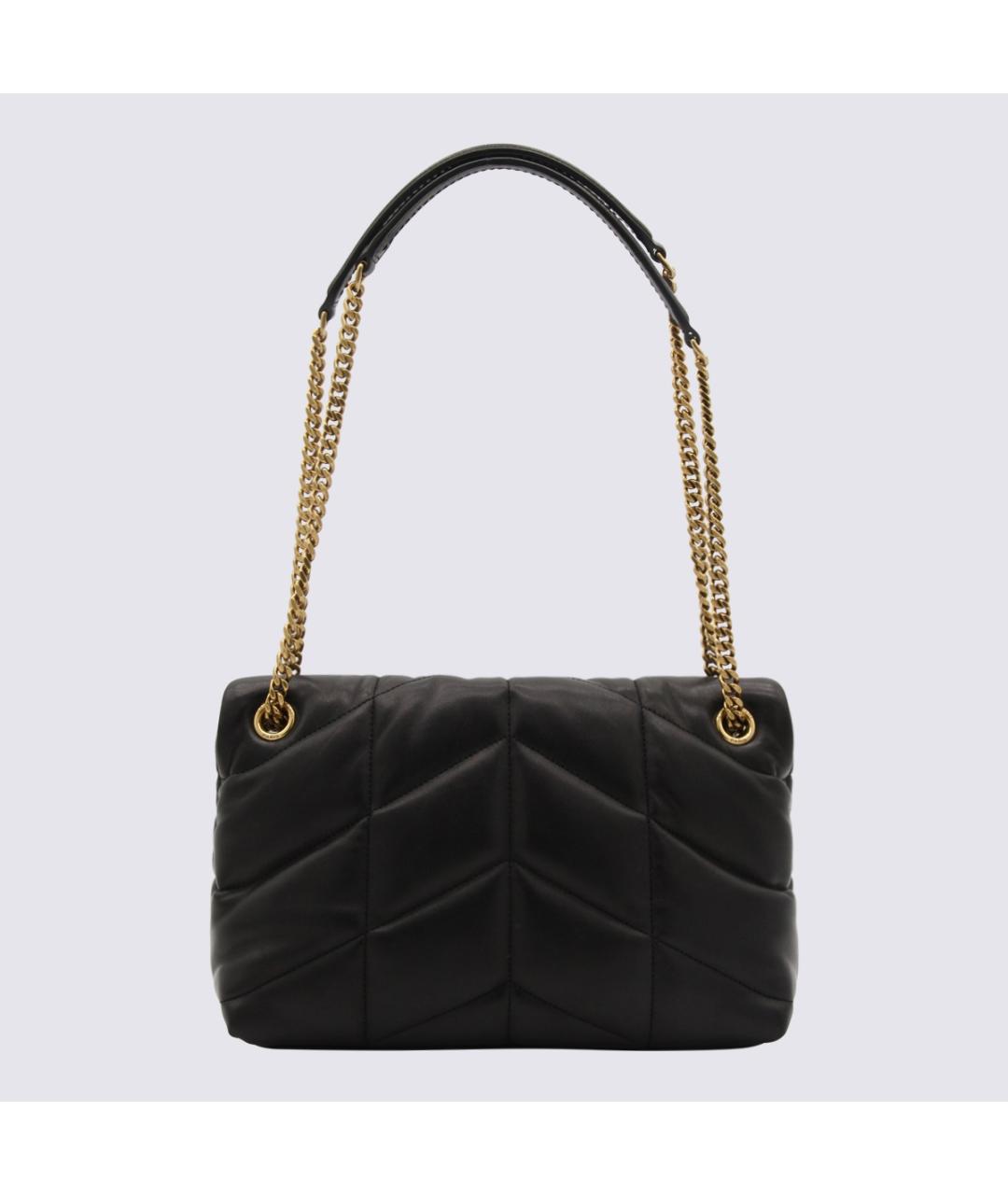 SAINT LAURENT Черная кожаная сумка через плечо, фото 2