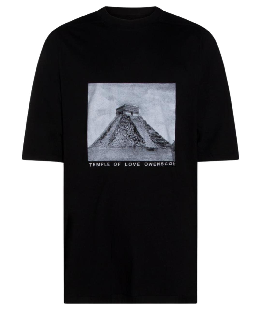 RICK OWENS DRKSHDW Черная хлопковая футболка, фото 1