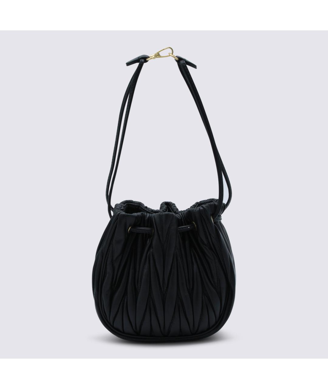 MIU MIU Черная кожаная сумка через плечо, фото 3