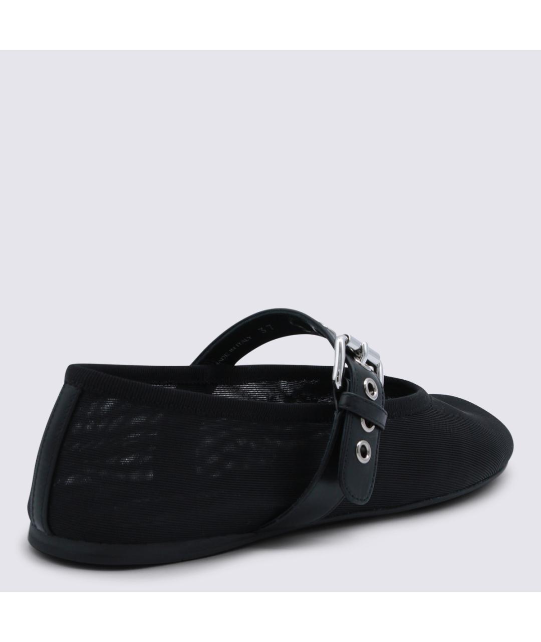 MIU MIU Черные кожаные балетки, фото 3