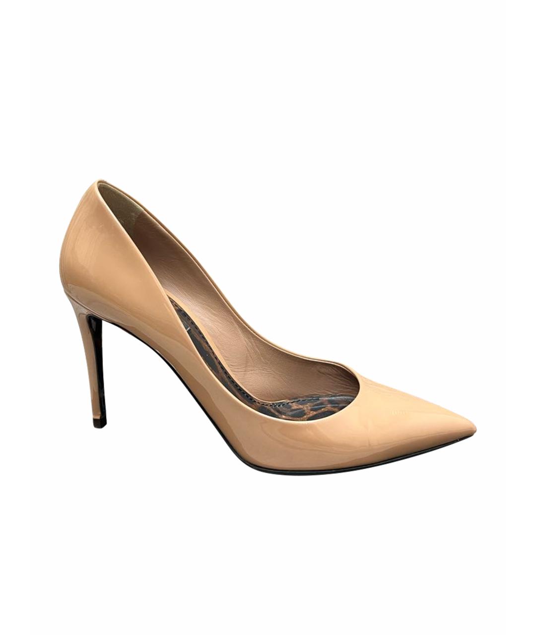 DOLCE&GABBANA Оранжевое туфли из лакированной кожи, фото 1