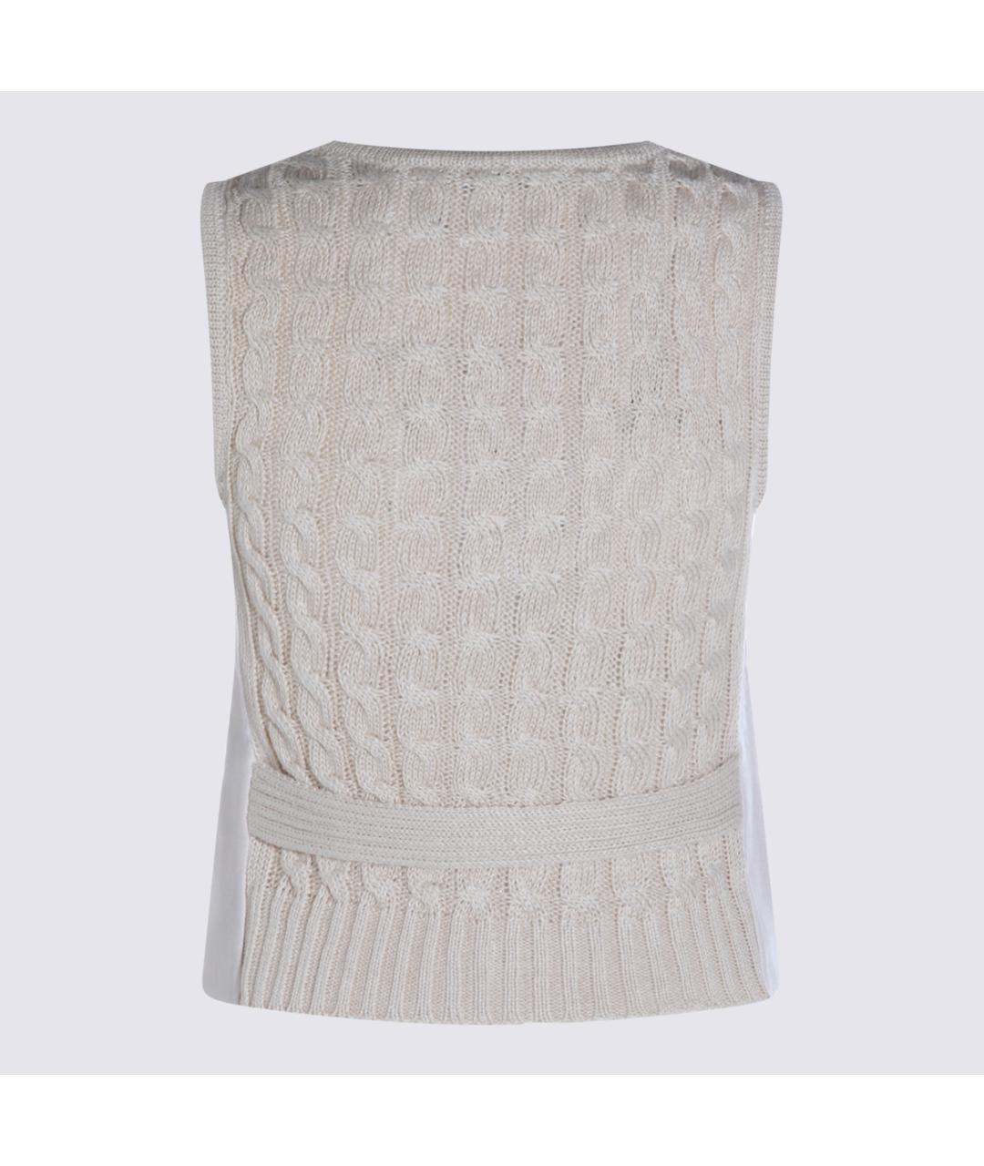 MAX MARA Бежевый льняной жилет, фото 2