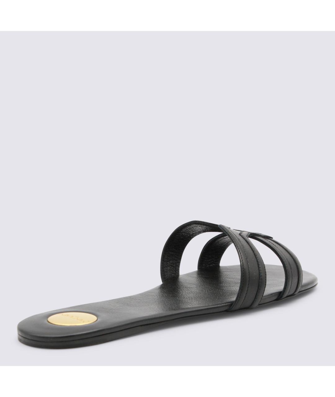 SAINT LAURENT Черные кожаные сандалии, фото 3