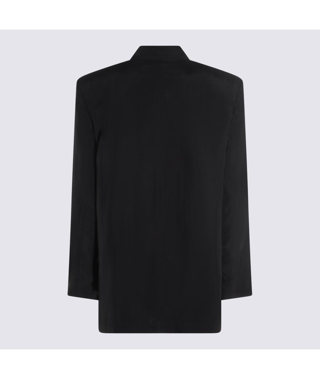 SAINT LAURENT Черный шелковый жакет/пиджак, фото 2