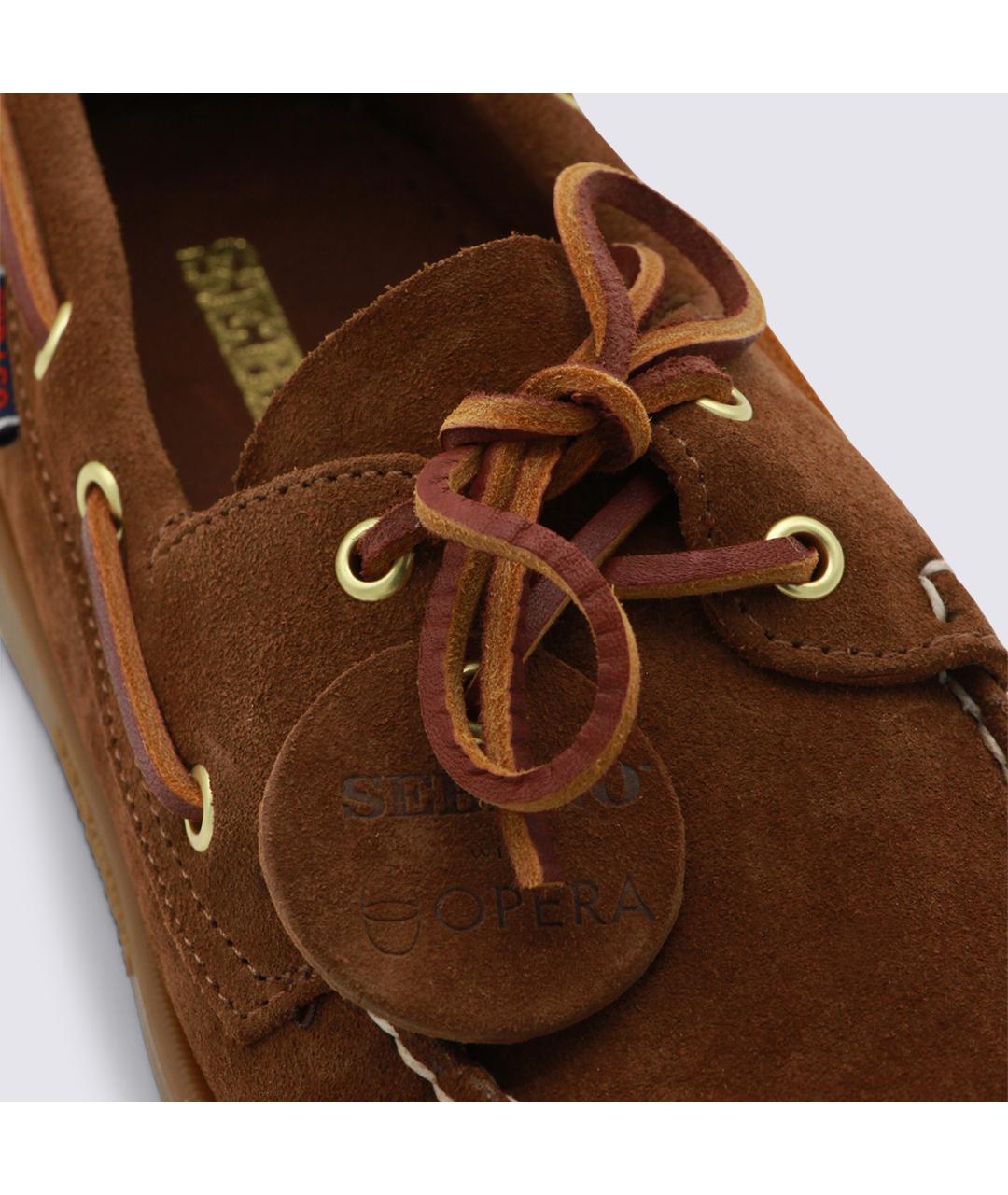 SEBAGO Коричневые замшевые лоферы, фото 4