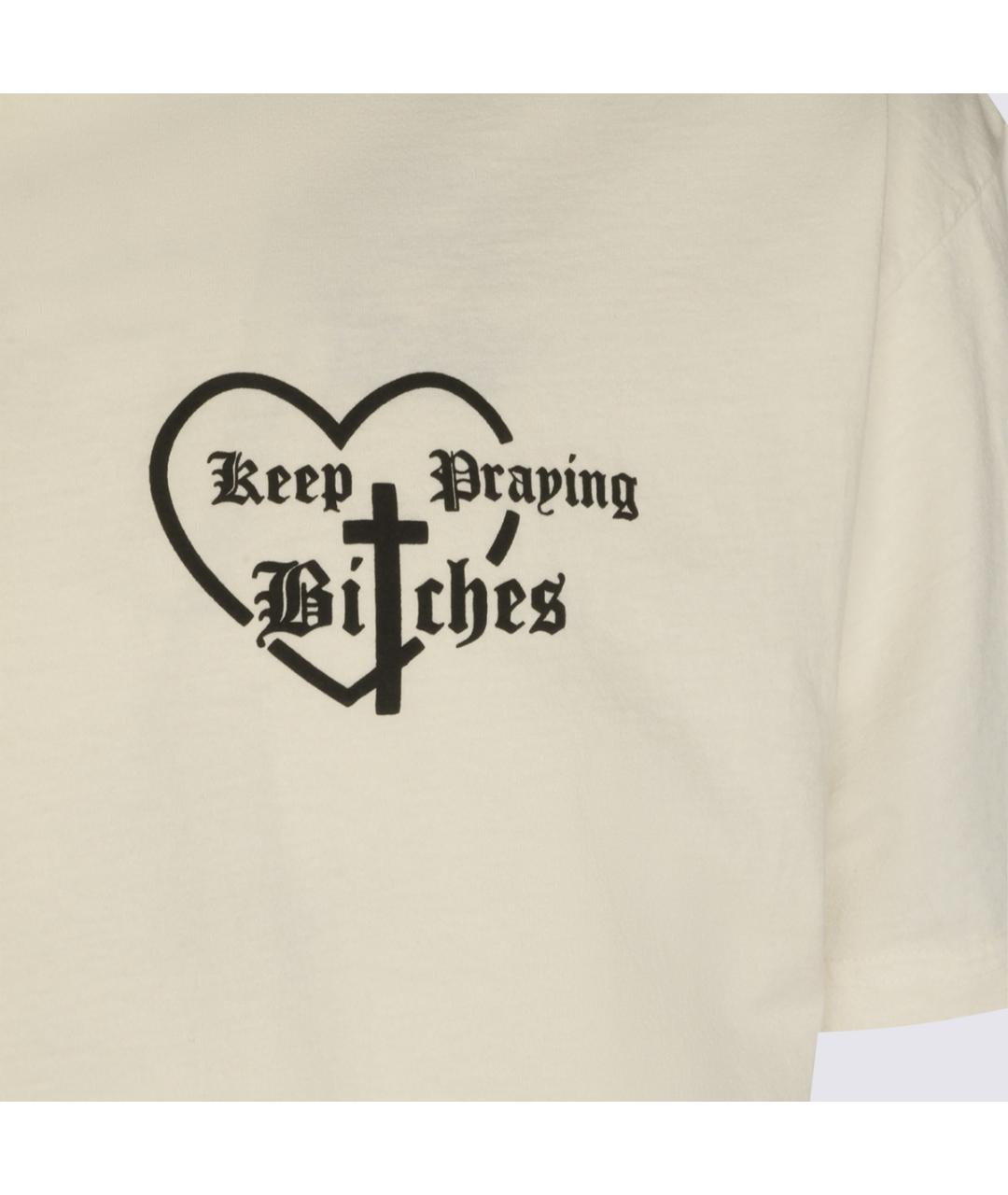 WILLY CHAVARRIA Бежевая хлопковая футболка, фото 3