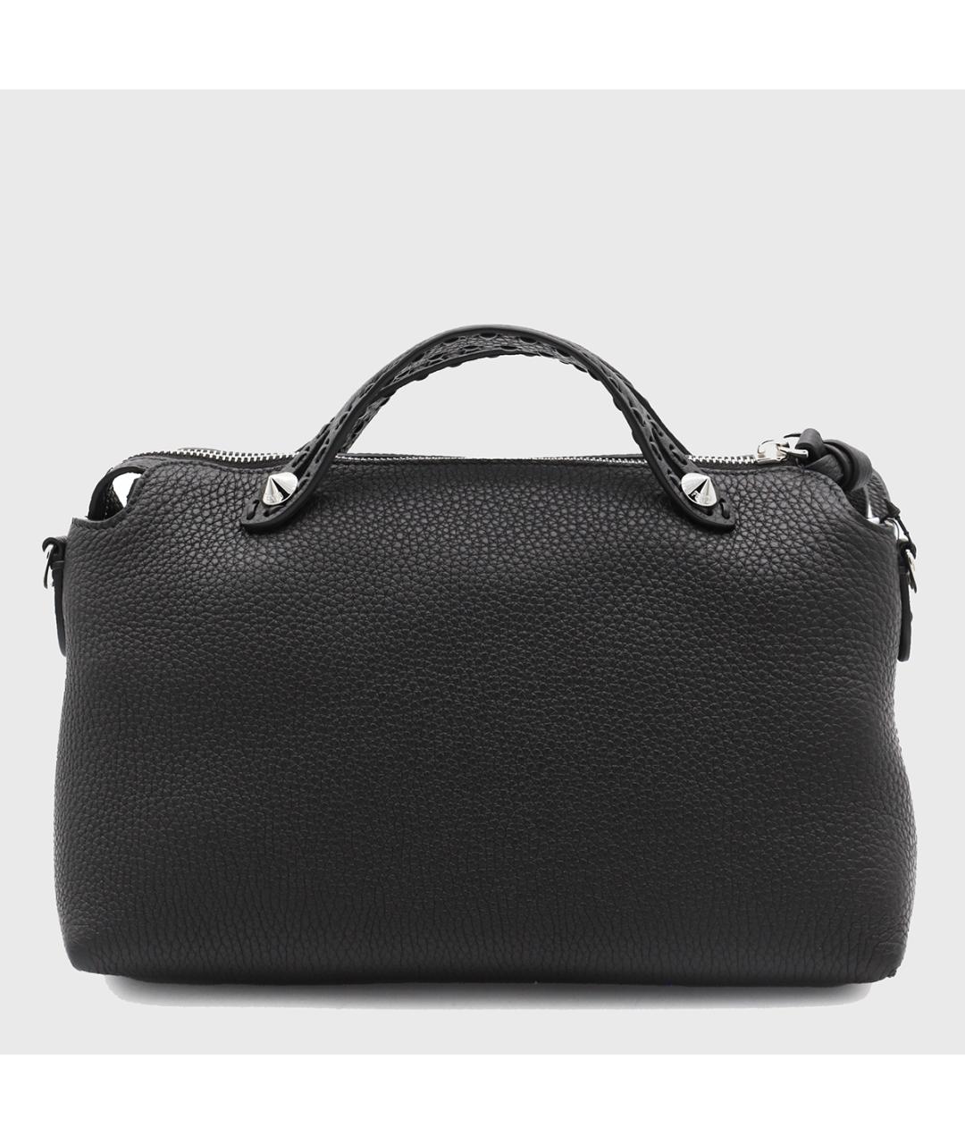 FENDI Черная кожаная сумка тоут, фото 2