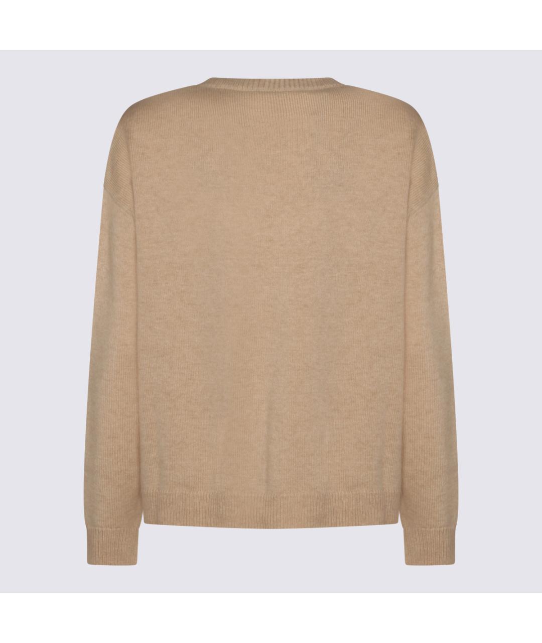 MAX MARA Бежевый шерстяной джемпер / свитер, фото 2