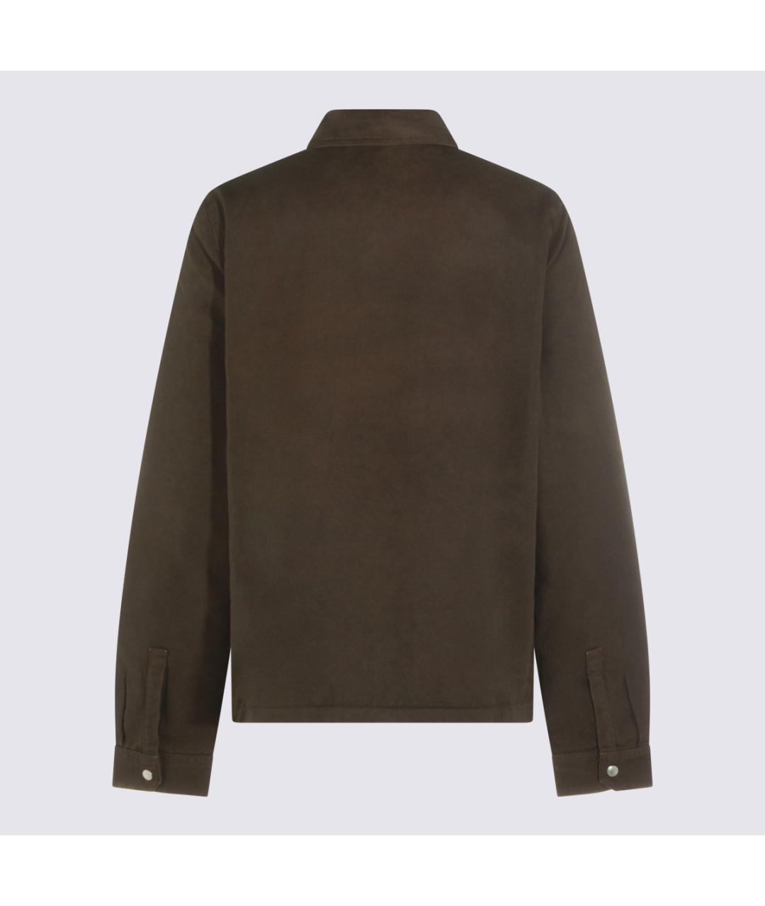 RICK OWENS DRKSHDW Коричневая хлопковая куртка, фото 2