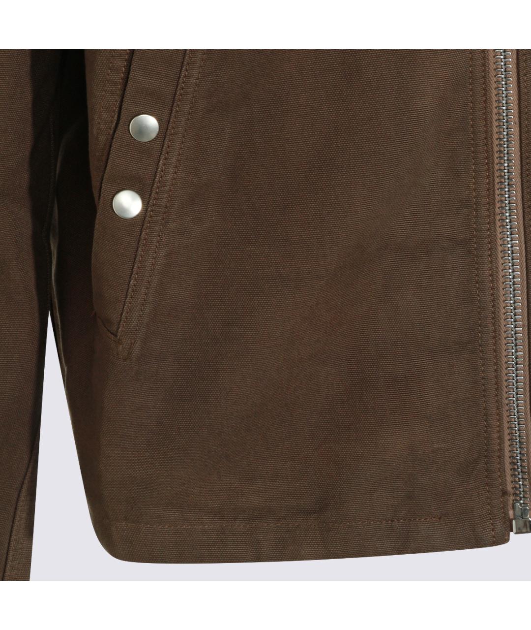 RICK OWENS DRKSHDW Коричневая хлопковая куртка, фото 3