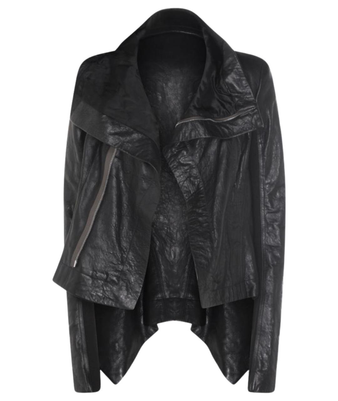 RICK OWENS Черная кожаная куртка, фото 1