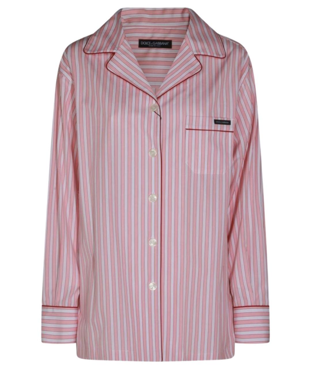 DOLCE&GABBANA Розовая хлопковая рубашка, фото 1