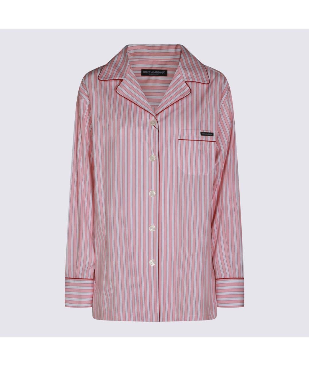 DOLCE&GABBANA Розовая хлопковая рубашка, фото 3