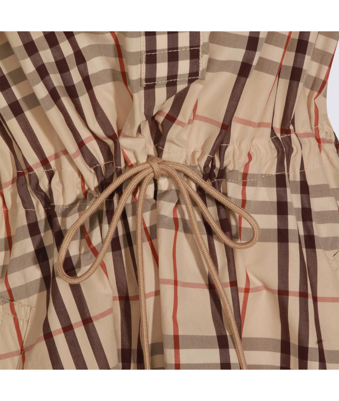 BURBERRY Бежевое хлопковое повседневное платье, фото 3