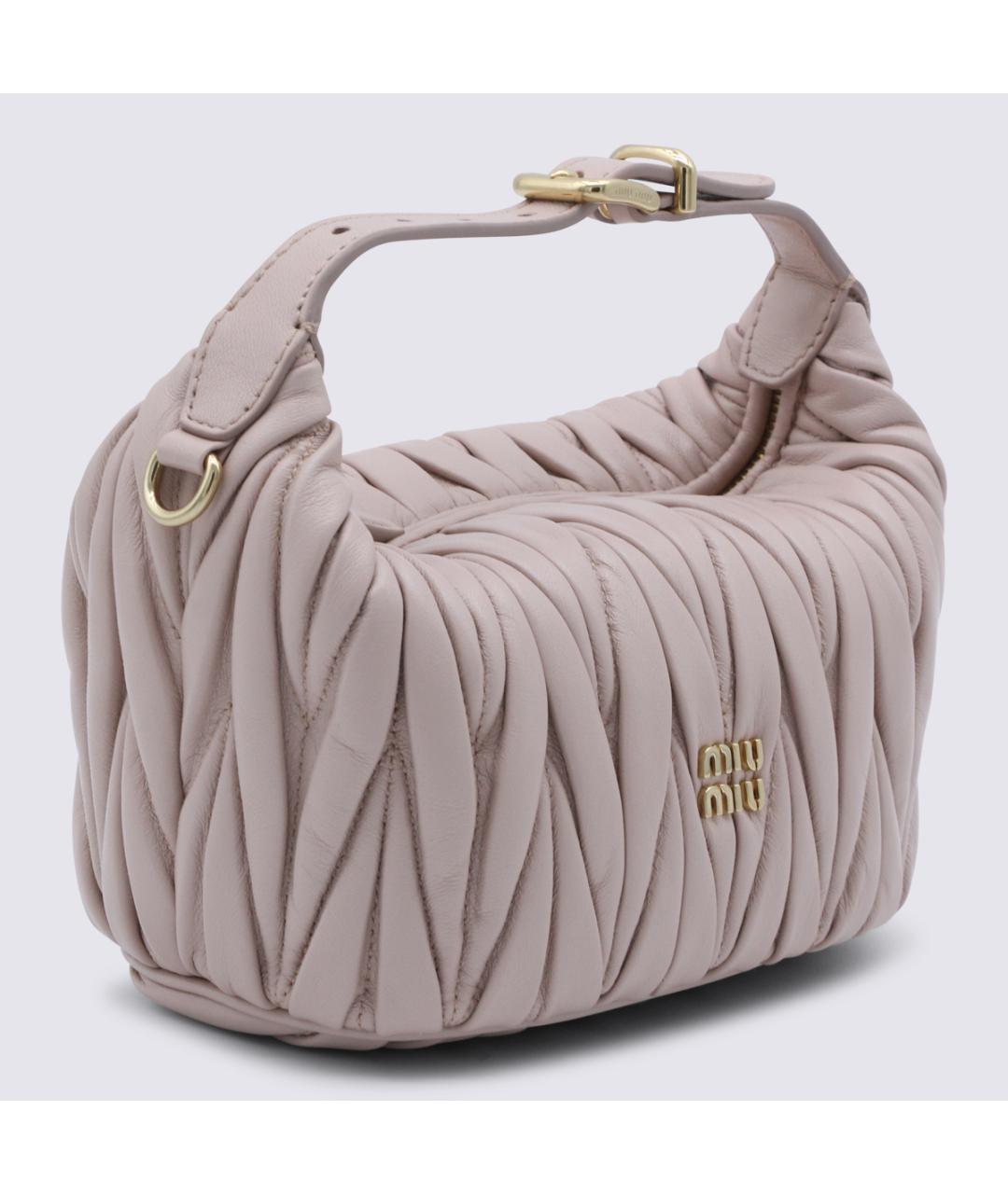 MIU MIU Бежевая кожаная сумка через плечо, фото 2