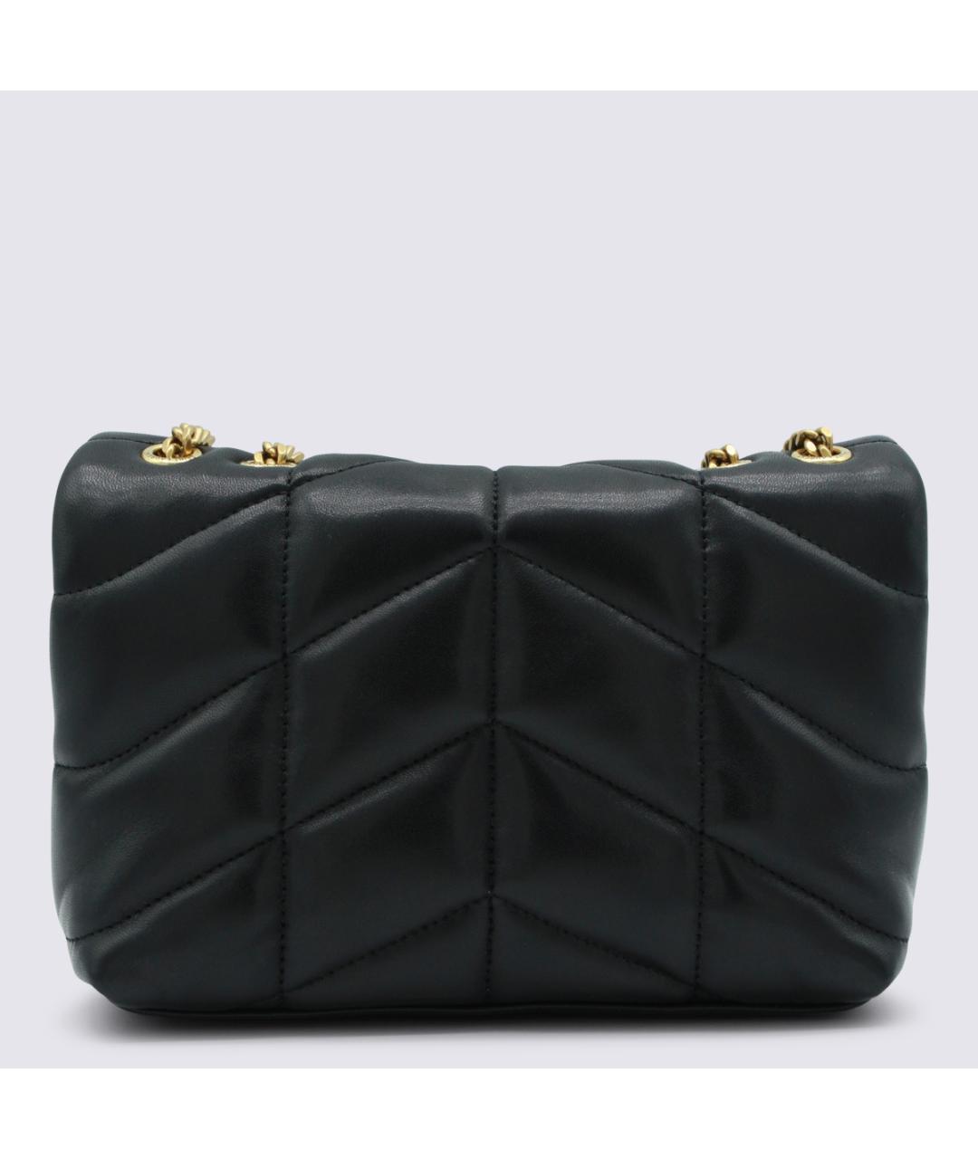 SAINT LAURENT Черная кожаная сумка через плечо, фото 3