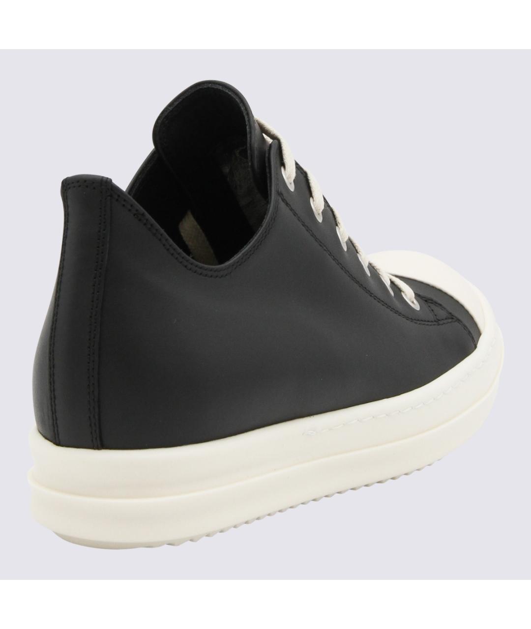 RICK OWENS Черные кожаные кеды, фото 2