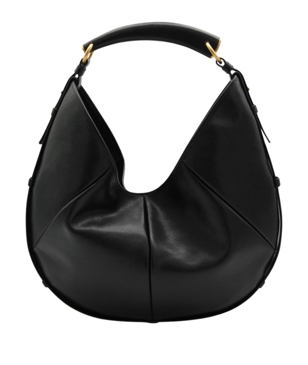 SAINT LAURENT Черная кожаная сумка через плечо, фото 1