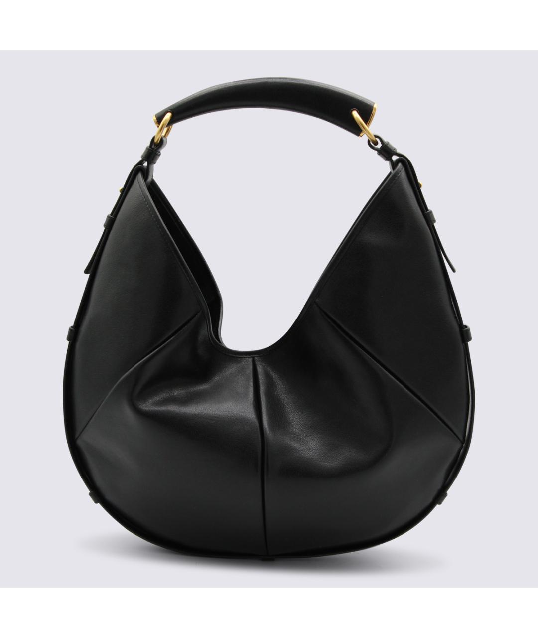 SAINT LAURENT Черная кожаная сумка через плечо, фото 5