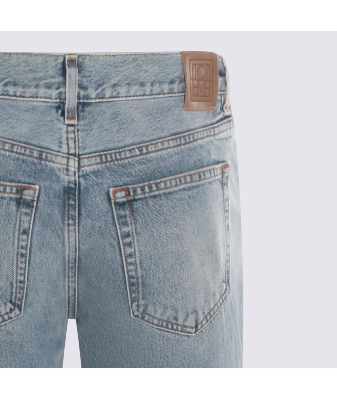 TOTEME Синие хлопковые прямые джинсы, фото 4