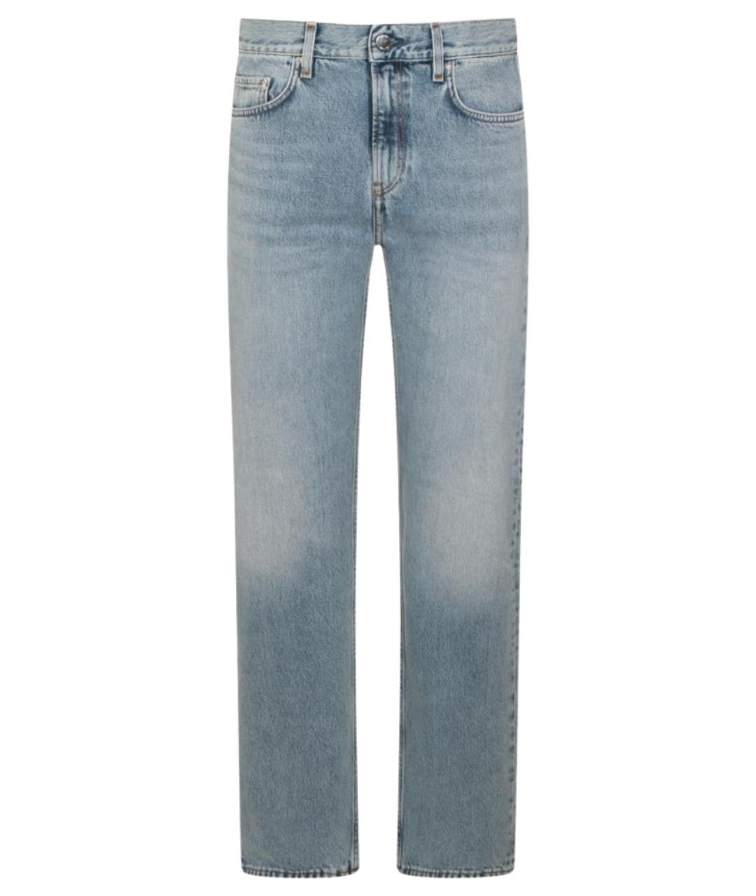 TOTEME Синие хлопковые прямые джинсы, фото 1