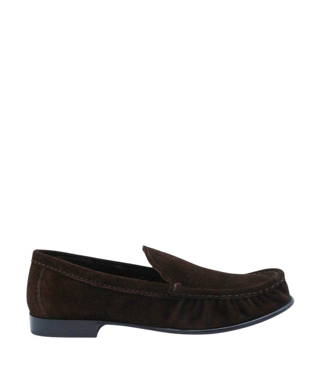 MIU MIU Коричневые замшевые лоферы, фото 1