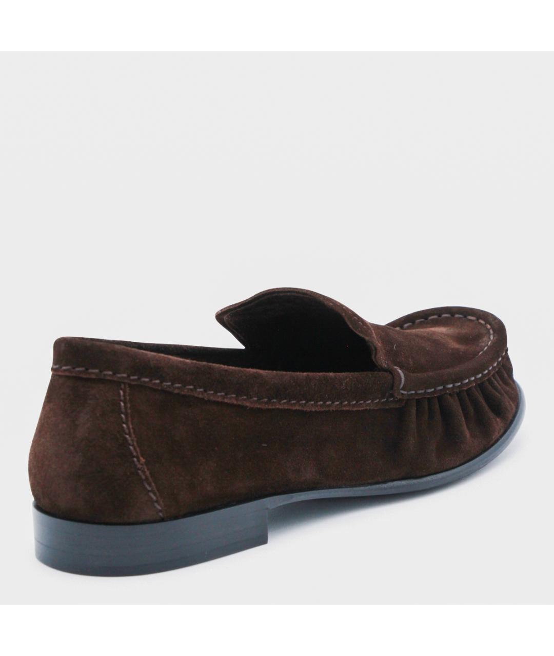 MIU MIU Коричневые замшевые лоферы, фото 3