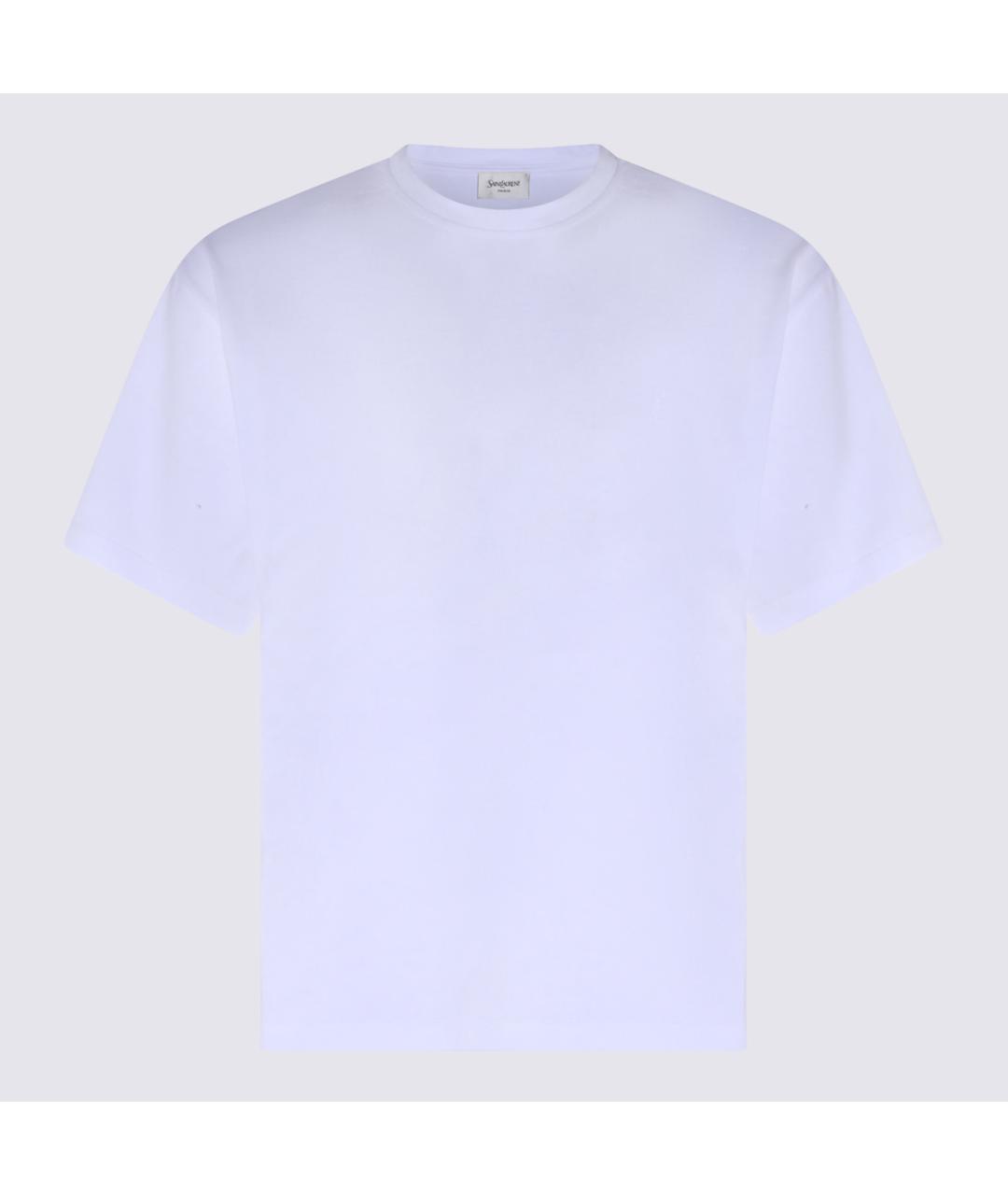 SAINT LAURENT Белая хлопковая футболка, фото 5