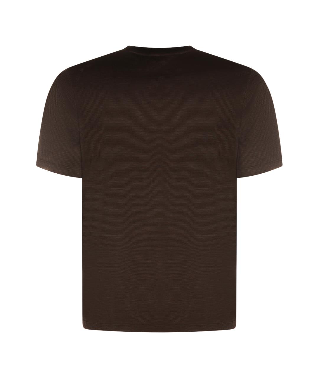SAINT LAURENT Коричневая футболка, фото 2