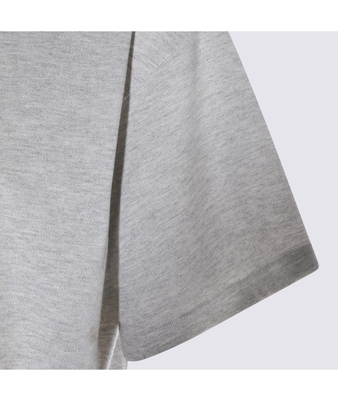 SAINT LAURENT Серая хлопковая футболка, фото 4